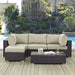 Convene 5 Piece Outdoor Patio Sectional Set by Modway - front view