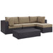 Convene 5 Piece Outdoor Patio Sectional Set by Modway - view 17