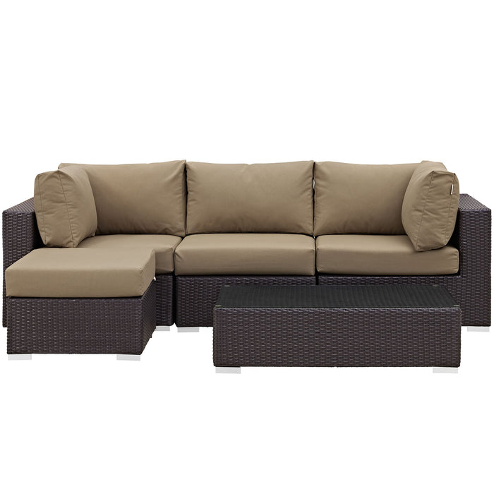 Convene 5 Piece Outdoor Patio Sectional Set by Modway - view 28