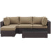 Convene 5 Piece Outdoor Patio Sectional Set by Modway - view 28