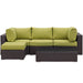 Convene 5 Piece Outdoor Patio Sectional Set outdoor patio furniture set lifestyle shot