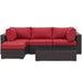Convene 5 Piece Outdoor Patio Sectional Set outdoor patio furniture set lifestyle shot