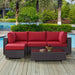 Convene 5 Piece Outdoor Patio Sectional Set outdoor patio furniture set dimensions and measurements