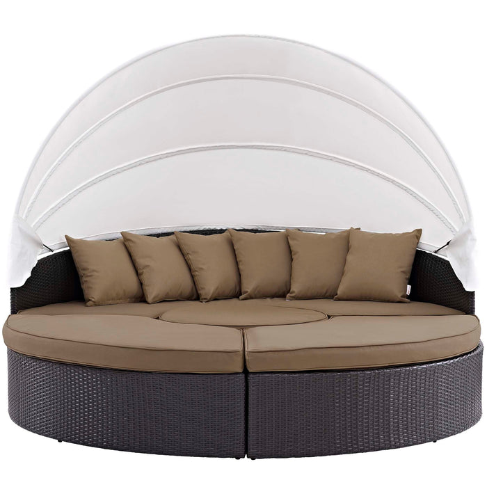 Convene Wicker Rattan Outdoor Patio Canopy Sectional Daybed by Modway - feature highlight