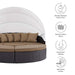 Convene Wicker Rattan Outdoor Patio Canopy Sectional Daybed by Modway - side view