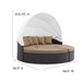 Convene Wicker Rattan Outdoor Patio Canopy Sectional Daybed by Modway - detail close-up