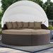 Convene Wicker Rattan Outdoor Patio Canopy Sectional Daybed by Modway - back view