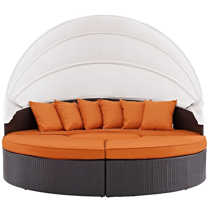 Convene Wicker Rattan Outdoor Patio Canopy Sectional Daybed by Modway - product label