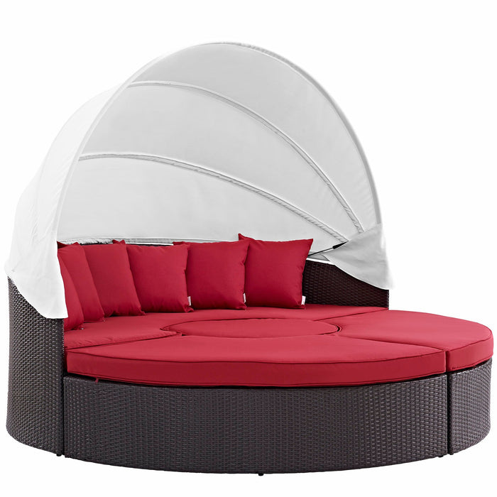Convene Wicker Rattan Outdoor Patio Canopy Sectional Daybed by Modway - view 17