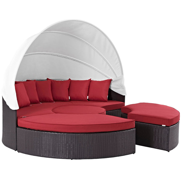 Convene Wicker Rattan Outdoor Patio Canopy Sectional Daybed by Modway - view 18