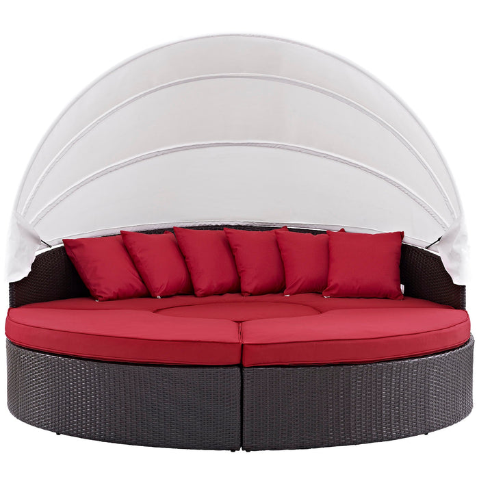 Convene Wicker Rattan Outdoor Patio Canopy Sectional Daybed by Modway - view 21