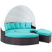 Convene Wicker Rattan Outdoor Patio Canopy Sectional Daybed by Modway - view 23