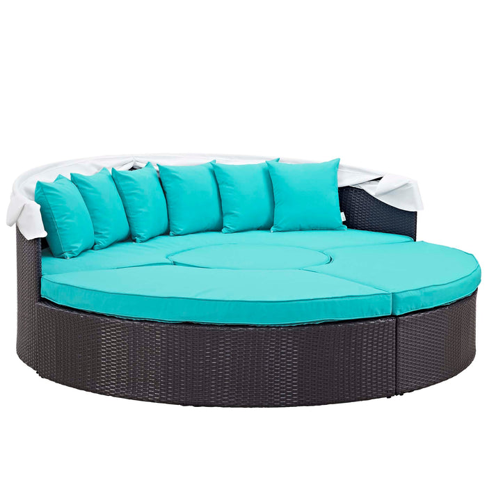 Convene Wicker Rattan Outdoor Patio Canopy Sectional Daybed by Modway - view 30