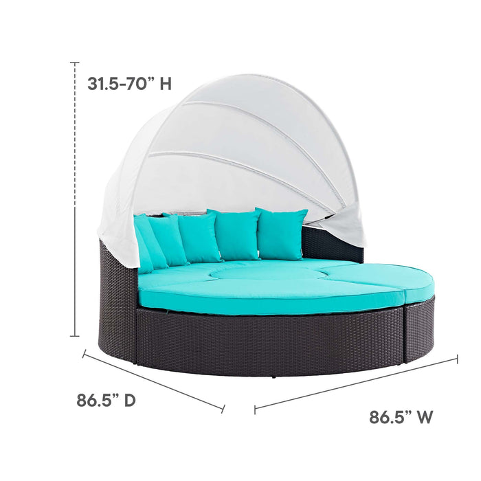 Convene Wicker Rattan Outdoor Patio Canopy Sectional Daybed by Modway - view 25