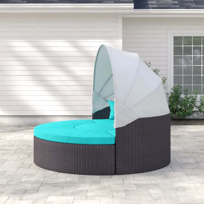 Convene Wicker Rattan Outdoor Patio Canopy Sectional Daybed by Modway - view 28