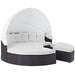 Convene Wicker Rattan Outdoor Patio Canopy Sectional Daybed outdoor chaise lounge detail close-up