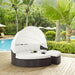 Convene Wicker Rattan Outdoor Patio Canopy Sectional Daybed outdoor chaise lounge