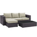 Convene 3 Piece Outdoor Patio Sofa Set - detail close-up