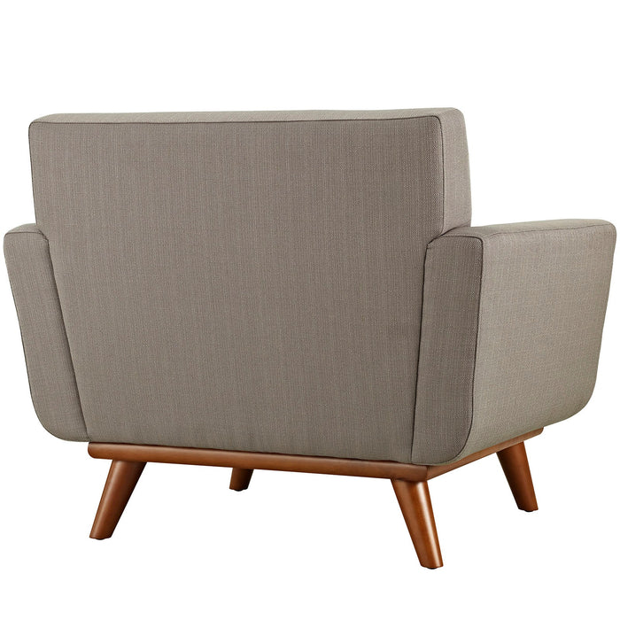 Engage Stylish 2-Piece Armchair and Ottoman Set - Plush Cushions and Elegant Design for Comfort