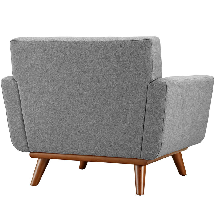 Engage Stylish 2-Piece Armchair and Ottoman Set - Plush Cushions and Elegant Design for Comfort