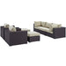 Convene 7 Piece Outdoor Patio Sectional Set by Modway - side view