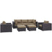 Convene 7 Piece Outdoor Patio Sectional Set by Modway - top view