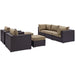 Convene 7 Piece Outdoor Patio Sectional Set by Modway - interior view