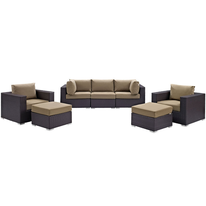 Convene 7 Piece Outdoor Patio Sectional Set by Modway - view 16