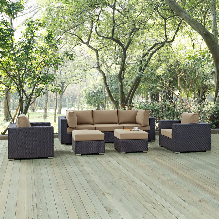 Convene 7 Piece Outdoor Patio Sectional Set by Modway - feature highlight