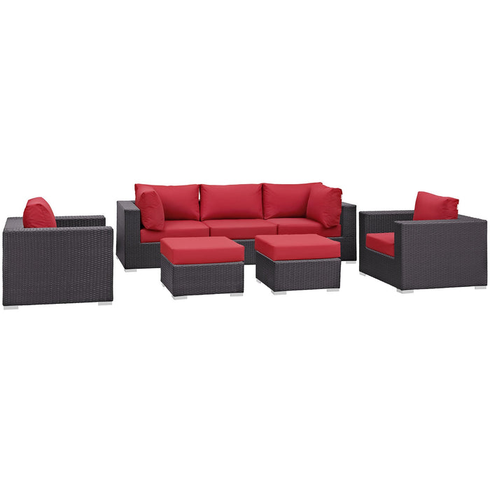Convene 7 Piece Outdoor Patio Sectional Set by Modway - view 18
