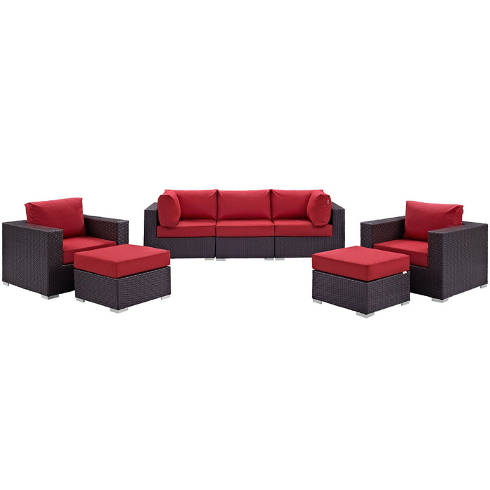 Convene 7 Piece Outdoor Patio Sectional Set by Modway - view 19