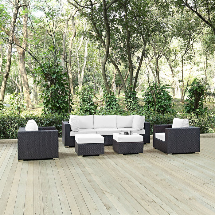 Convene 7 Piece Outdoor Patio Sectional Set by Modway - view 25