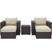 Convene 5 Piece Outdoor Patio Sectional Set - view 7