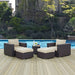 Convene 5 Piece Outdoor Patio Sectional Set - Modway \outdoor\conversation sets