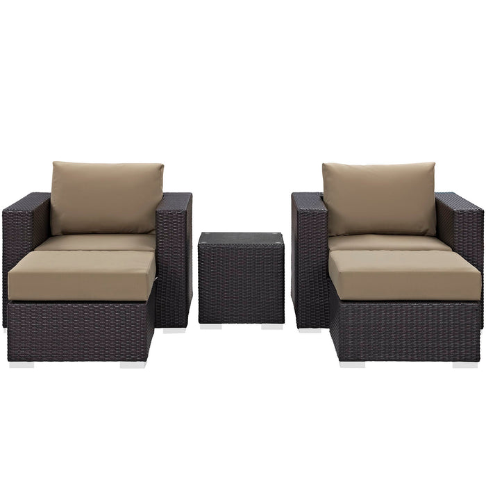 Convene 5 Piece Outdoor Patio Sectional Set - view 14