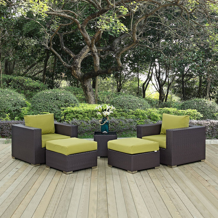 Convene 5 Piece Outdoor Patio Sectional Set - view 15