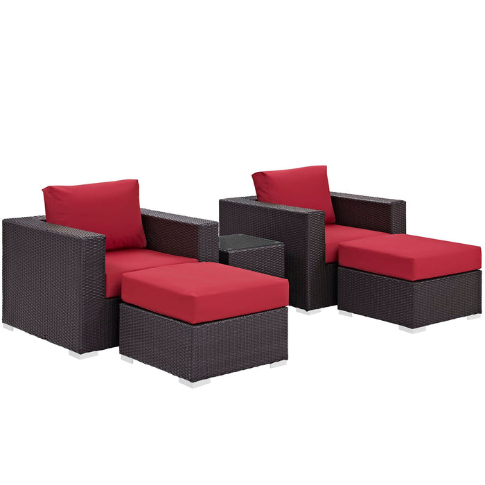 Convene 5 Piece Outdoor Patio Sectional Set - view 23