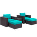 Convene 5 Piece Outdoor Patio Sectional Set - view 29