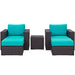 Convene 5 Piece Outdoor Patio Sectional Set - view 33