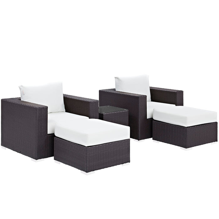 Convene 5 Piece Outdoor Patio Sectional Set - view 36
