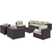 Convene 8 Piece Outdoor Patio Sectional Set by Modway - angle view