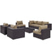 Convene 8 Piece Outdoor Patio Sectional Set by Modway - top view