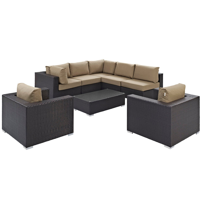 Convene 8 Piece Outdoor Patio Sectional Set by Modway - control panel detail