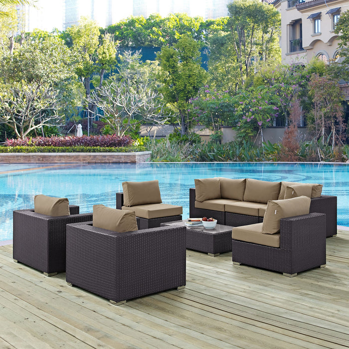 Convene 8 Piece Outdoor Patio Sectional Set by Modway - feature highlight