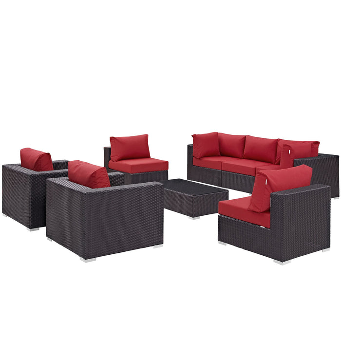 Convene 8 Piece Outdoor Patio Sectional Set by Modway - view 18
