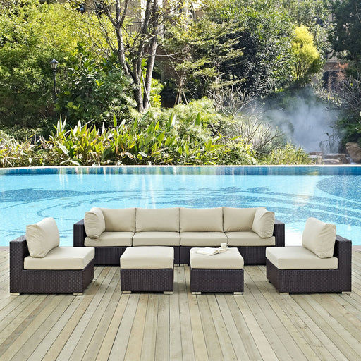 Convene 8 Piece Outdoor Patio Sectional Set - Modway \outdoor\conversation sets