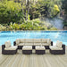 Convene 8 Piece Outdoor Patio Sectional Set - Modway \outdoor\conversation sets