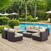 Convene 8 Piece Outdoor Patio Sectional Set by Modway - side view