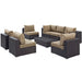 Convene 8 Piece Outdoor Patio Sectional Set by Modway - top view