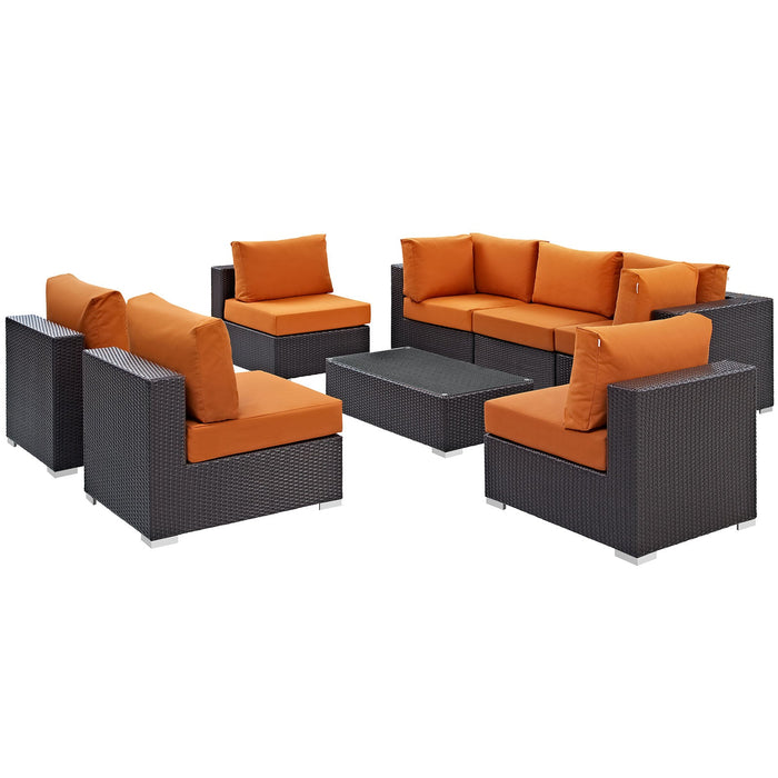 Convene 8 Piece Outdoor Patio Sectional Set by Modway - view 18